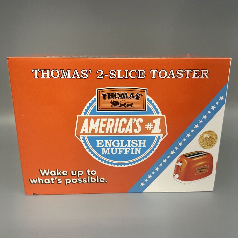 Thomas English Muffins Classic 2-slice Toaster NOS Orange Rare Promotional
